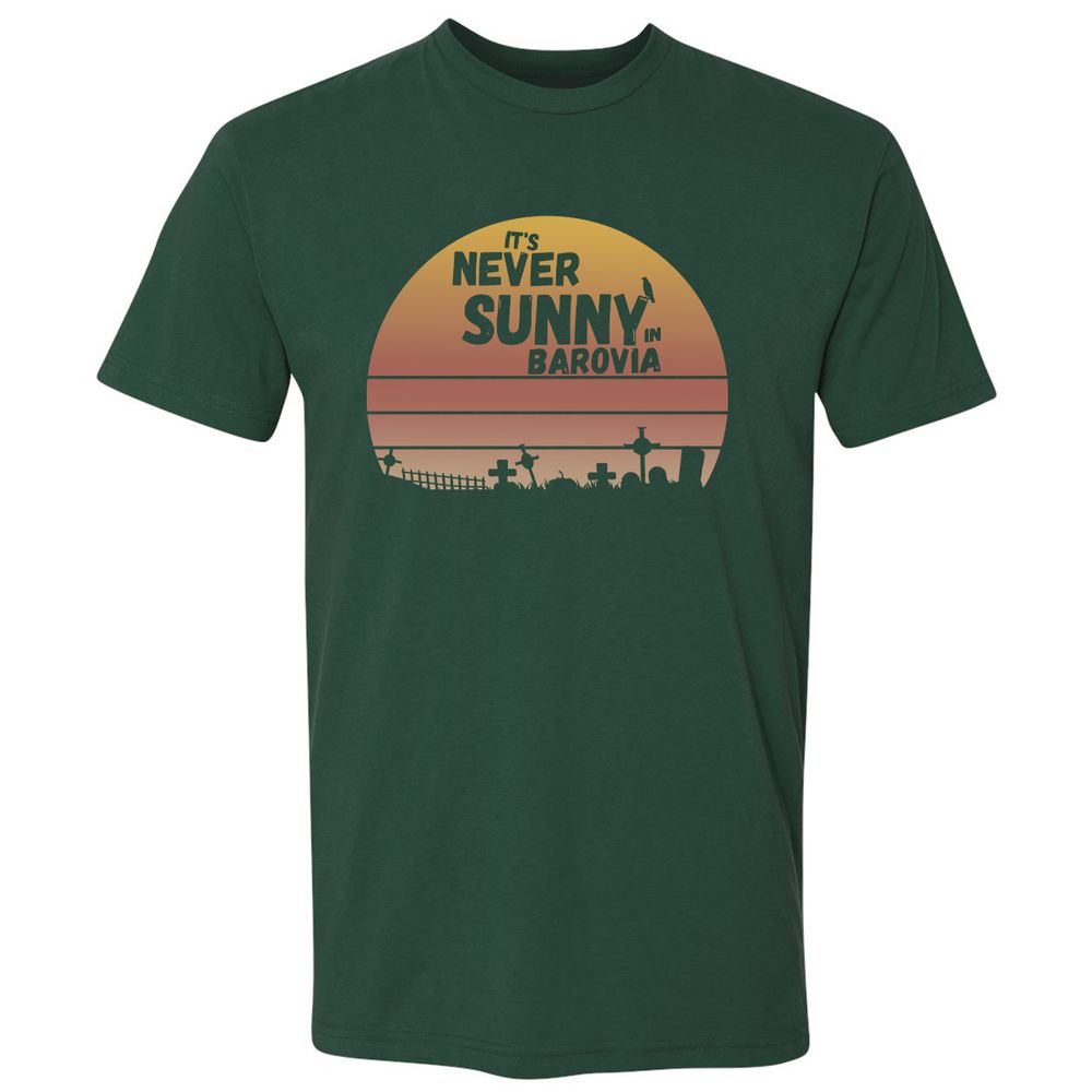 Vintage It's Never Sunny In Barovia Premium Unisex T-Shirt - Forest Green - 13
