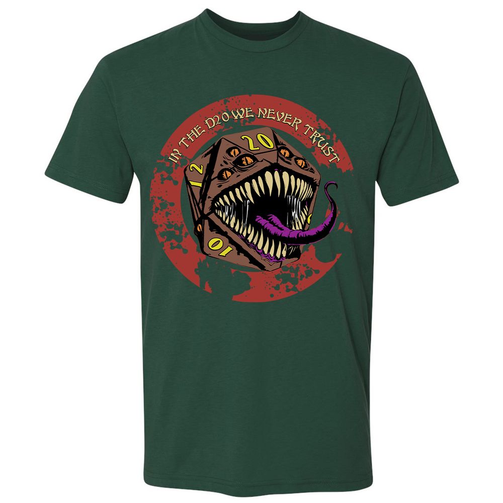 In The D20 We Never Trust Premium Unisex T-Shirt - Forest Green - 13
