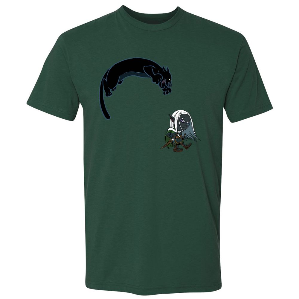 Drizzt And Guenhwyvar Premium Unisex T-Shirt - Forest Green - 13