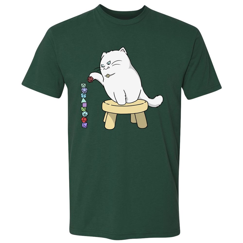 Cat Stacking Dice Premium Unisex T-Shirt - Forest Green - 13