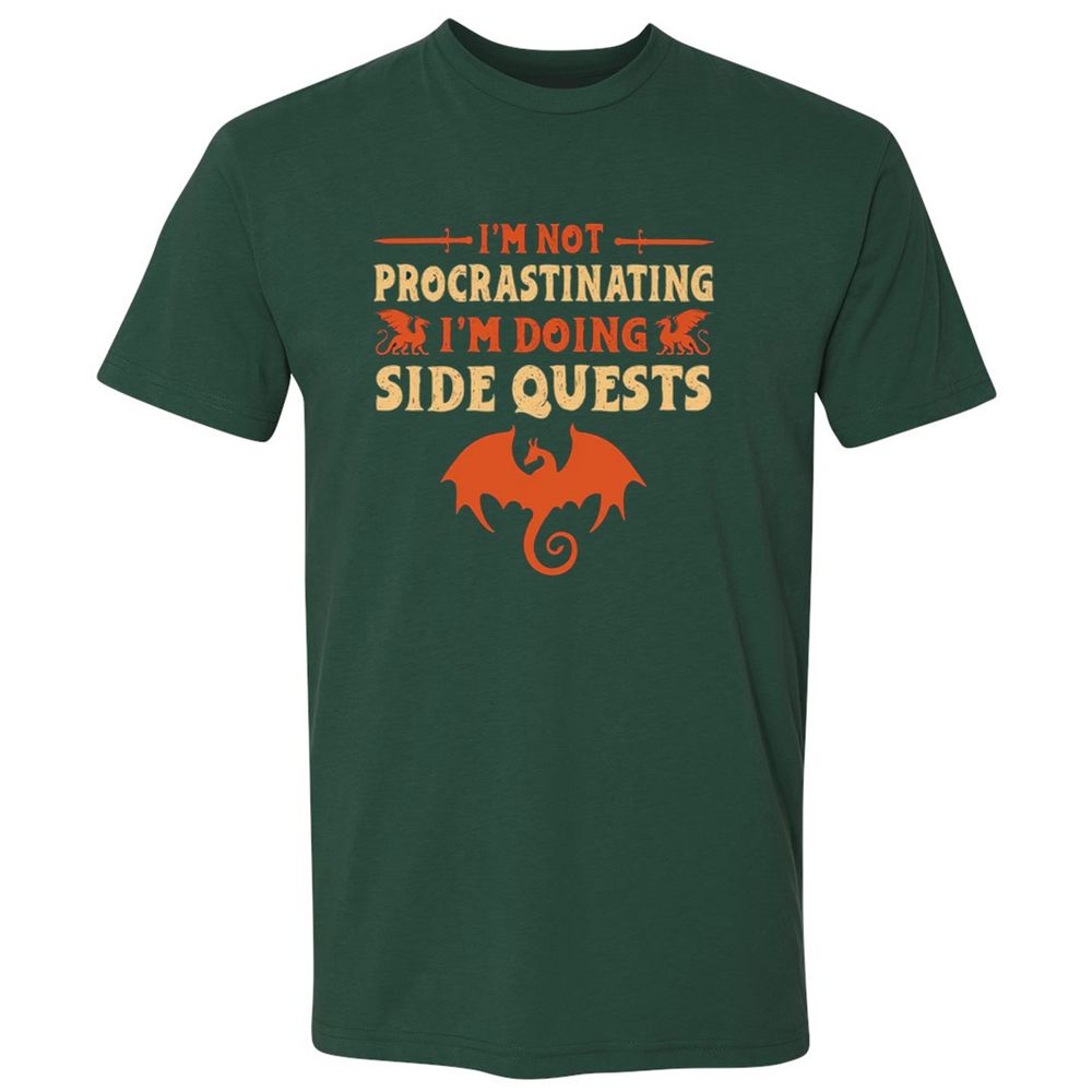 I'm Doing Side Quests Premium Unisex T-Shirt - Forest Green - 13