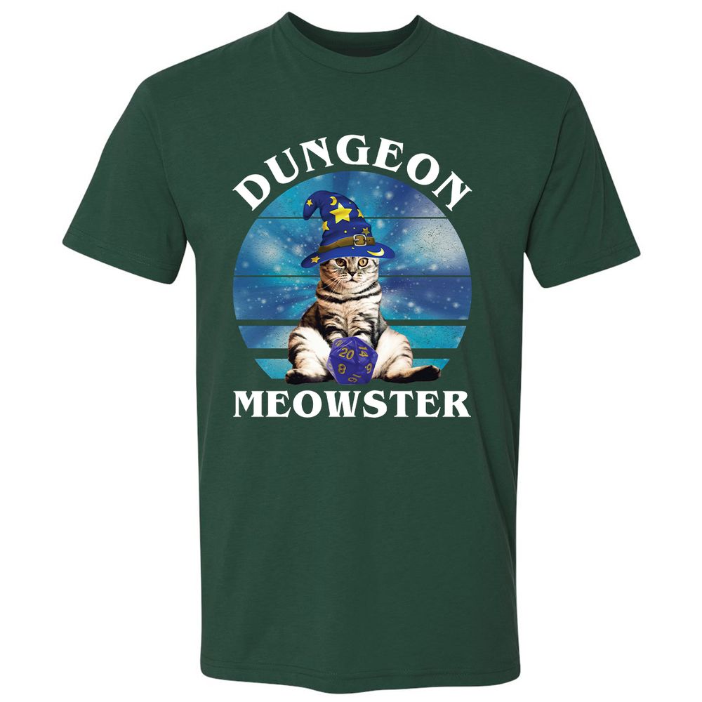 Dungeon Meowster Vintage Premium Unisex T-Shirt - Forest Green - 13