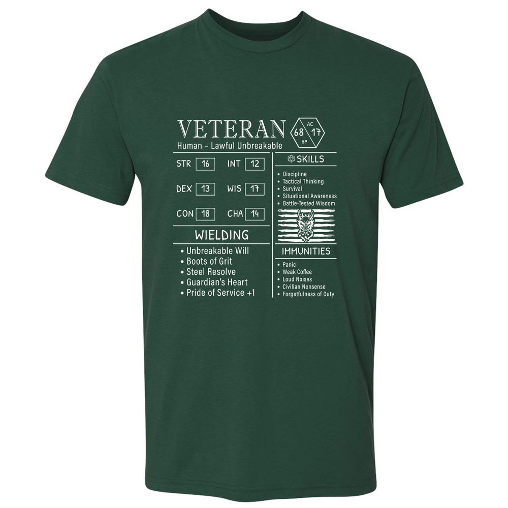 2710 veteran stats new Premium Unisex T-Shirt - Forest Green - 13