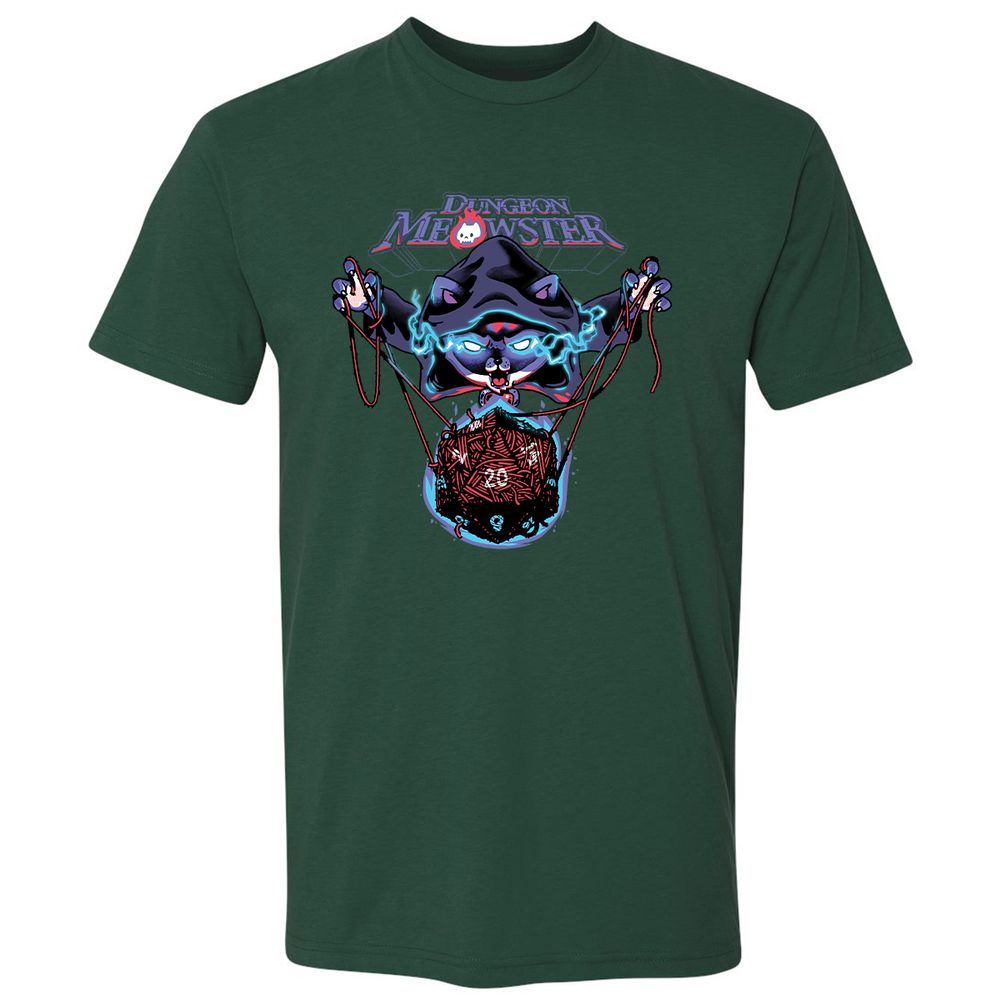Dungeon Meowster Premium Unisex T-Shirt - Forest Green - 13