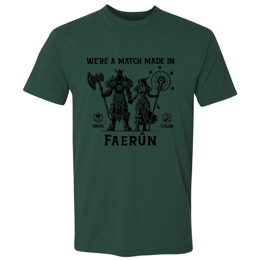 Custom DnD Class Couple Premium Unisex T-Shirt - Forest Green - 13
