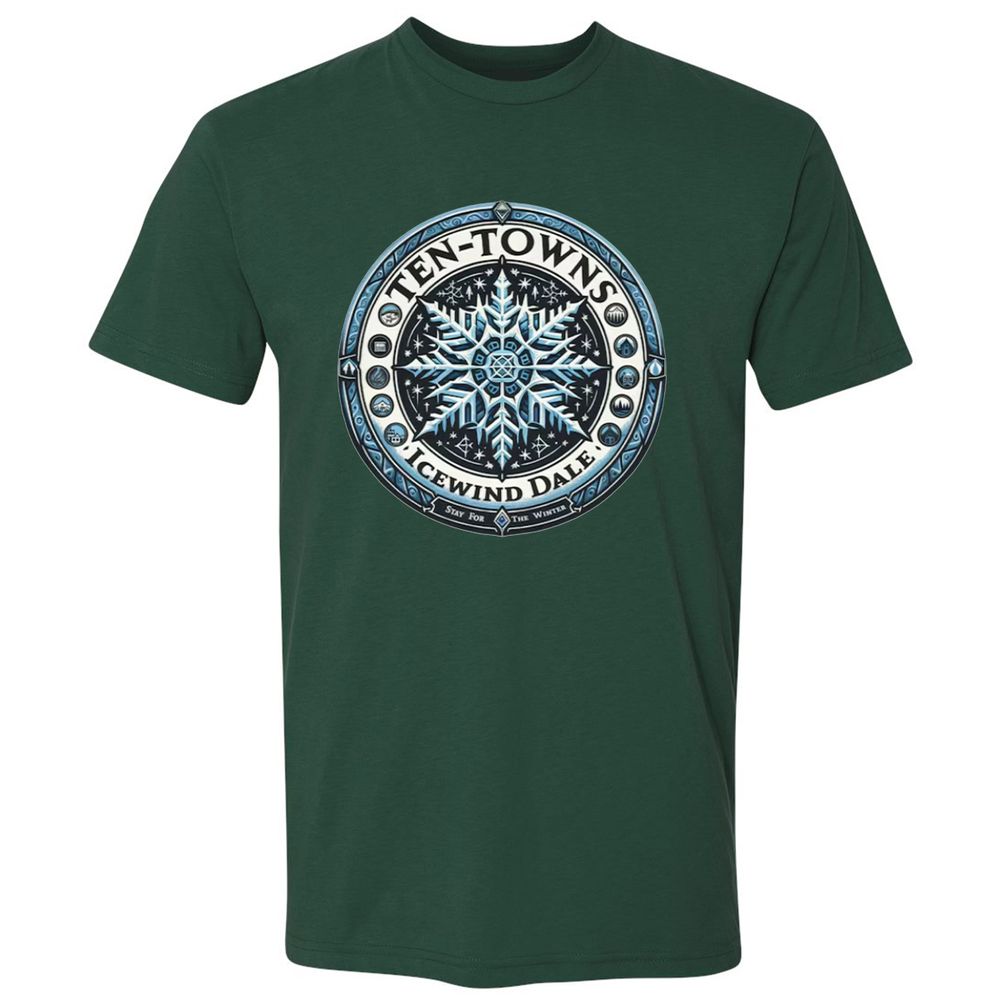 Ten-Towns Icewind Dale Premium Unisex T-Shirt - Forest Green - 13