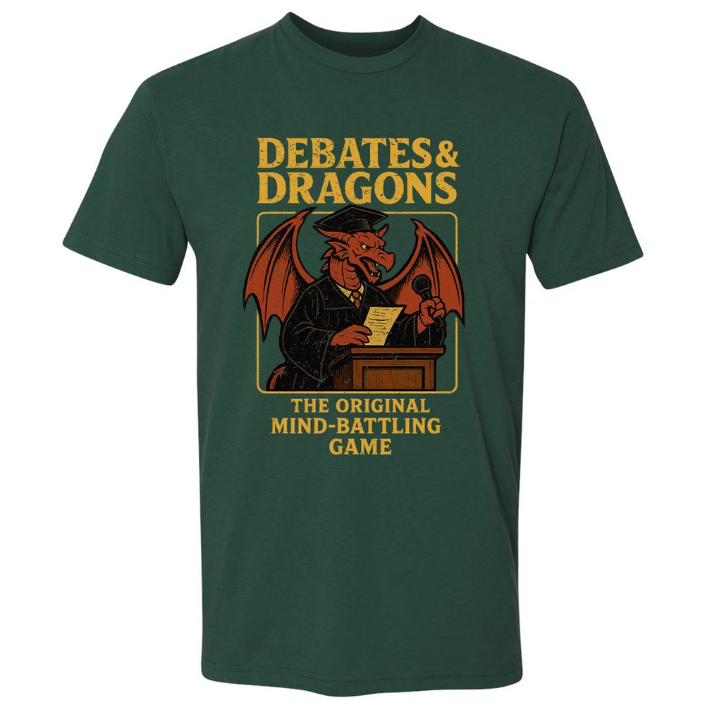 Debates & Dragons Premium Unisex T-Shirt - Forest Green - 13