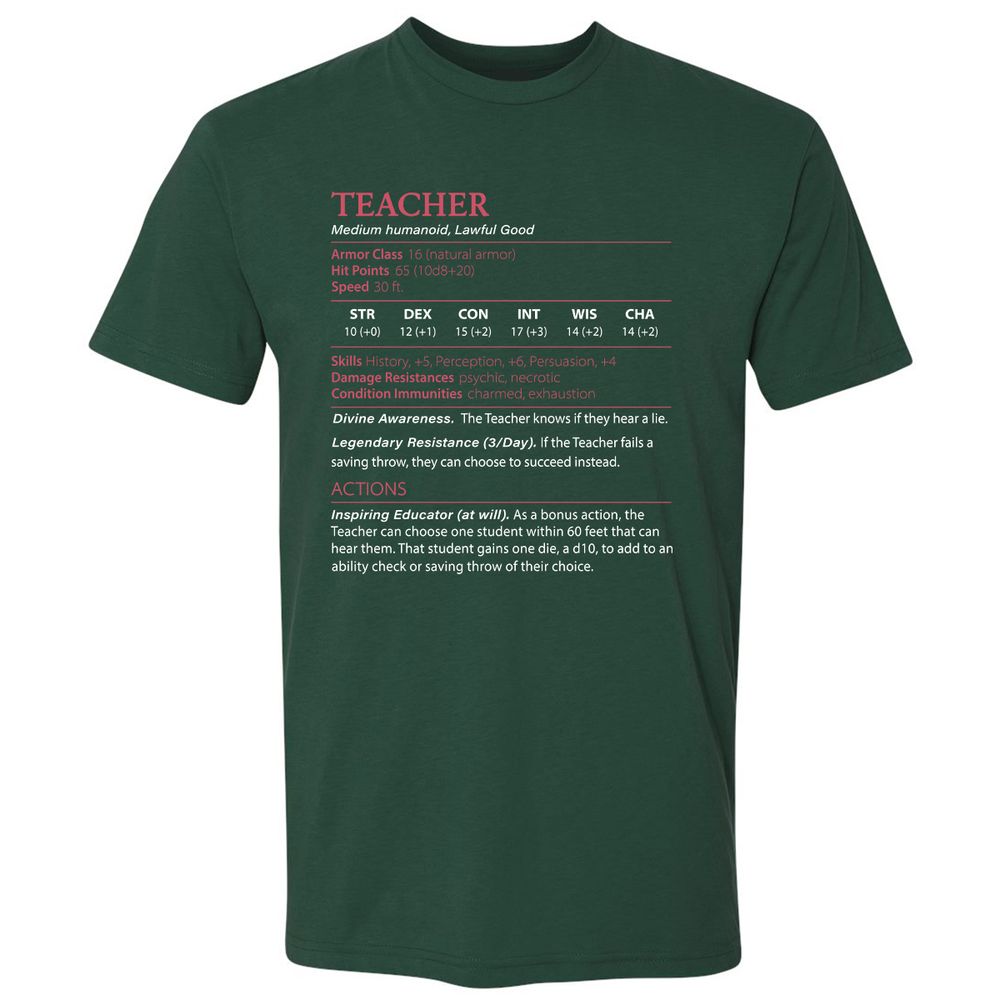 Teacher Premium Unisex T-Shirt - Forest Green - 13
