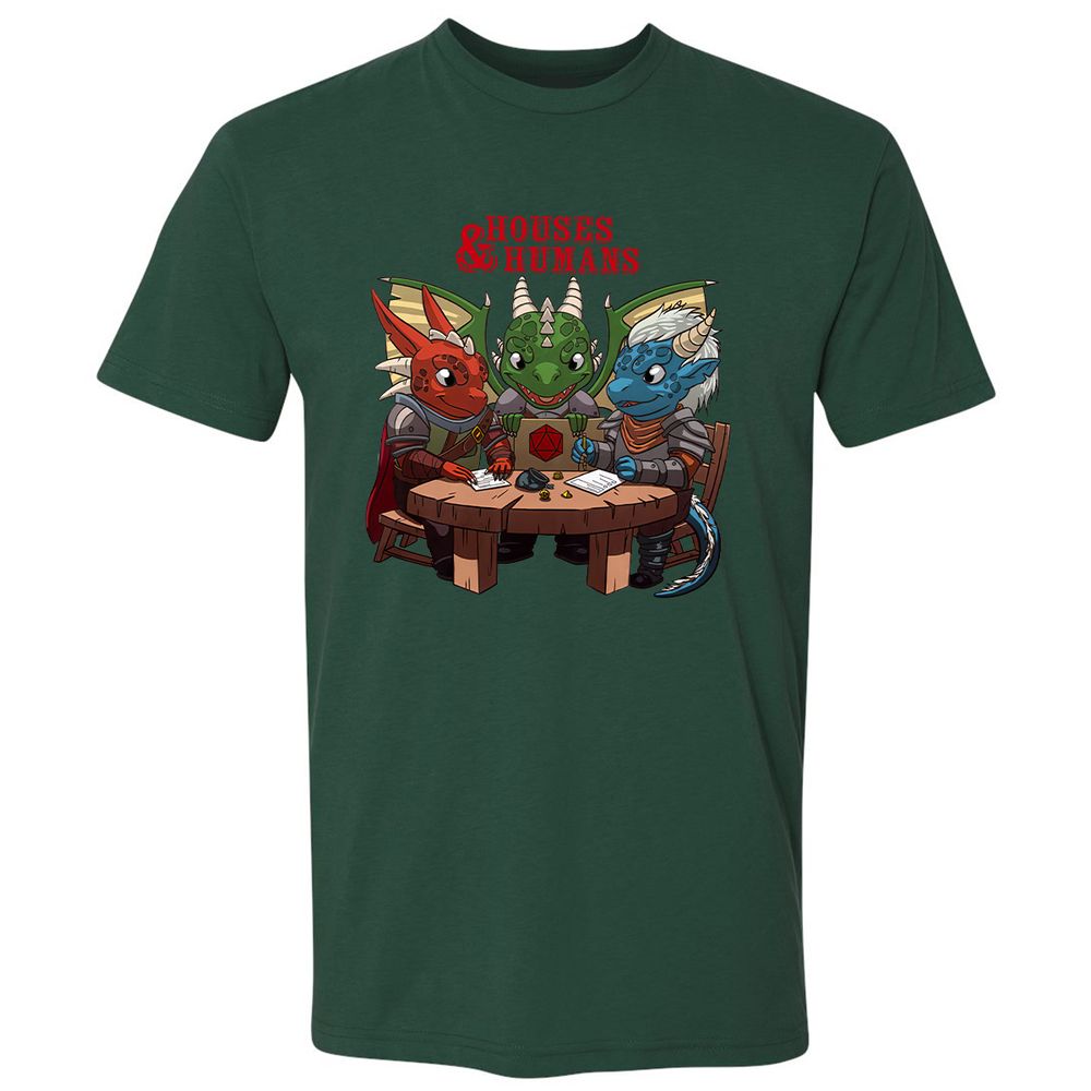 Houses & Humans Premium Unisex T-Shirt - Forest Green - 13