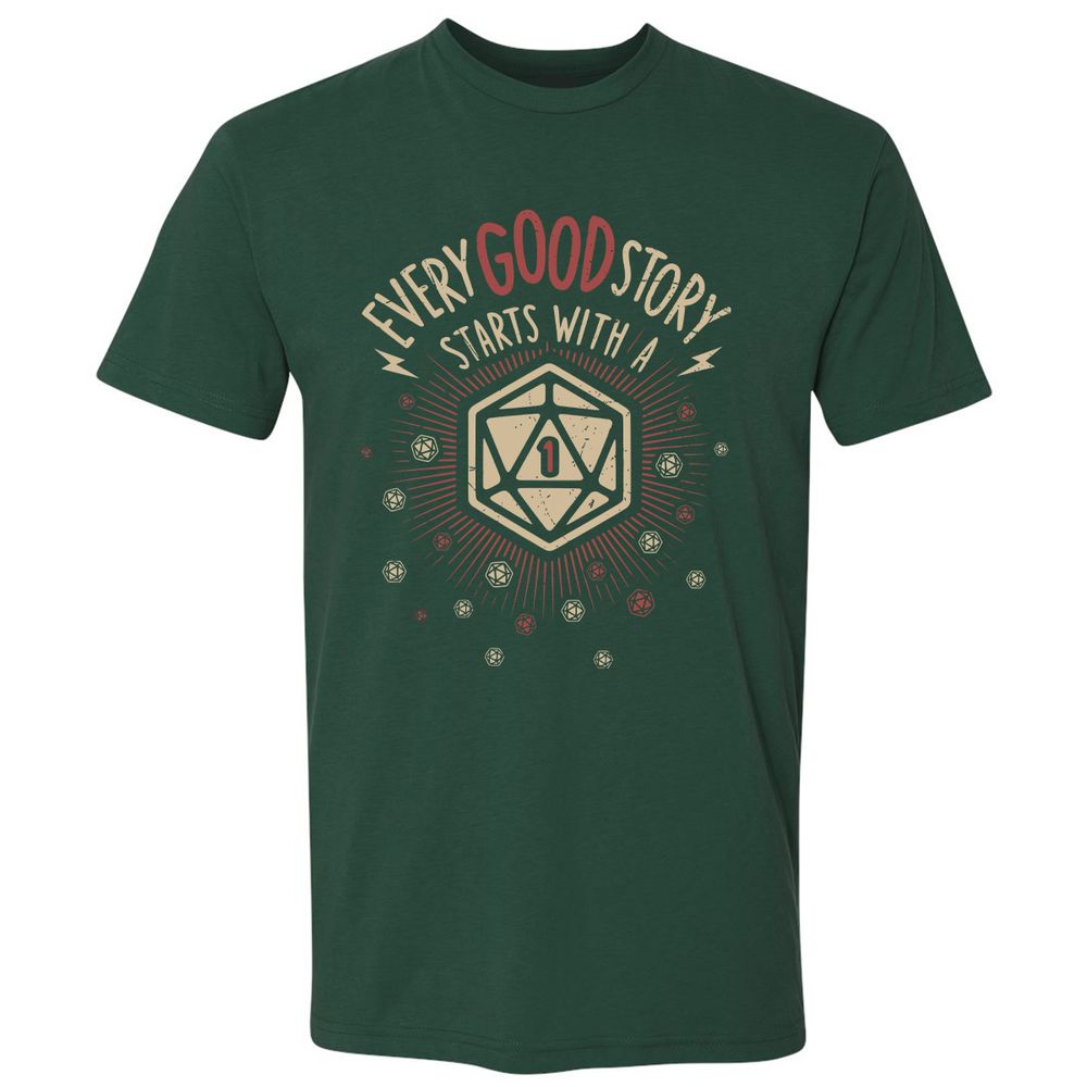 Good Story Starts With A 1 Premium Unisex T-Shirt - Forest Green - 13