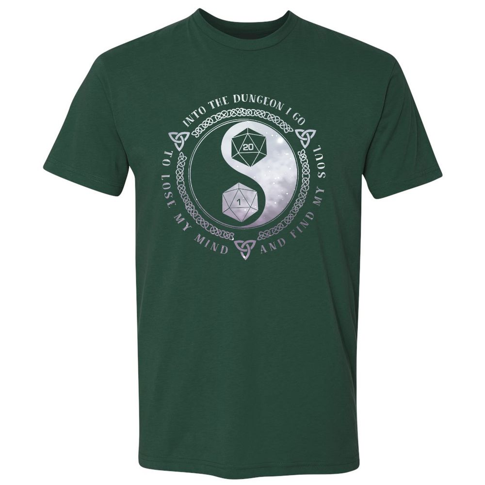 Into The Dungeon I Go Premium Unisex T-Shirt - Forest Green - 13