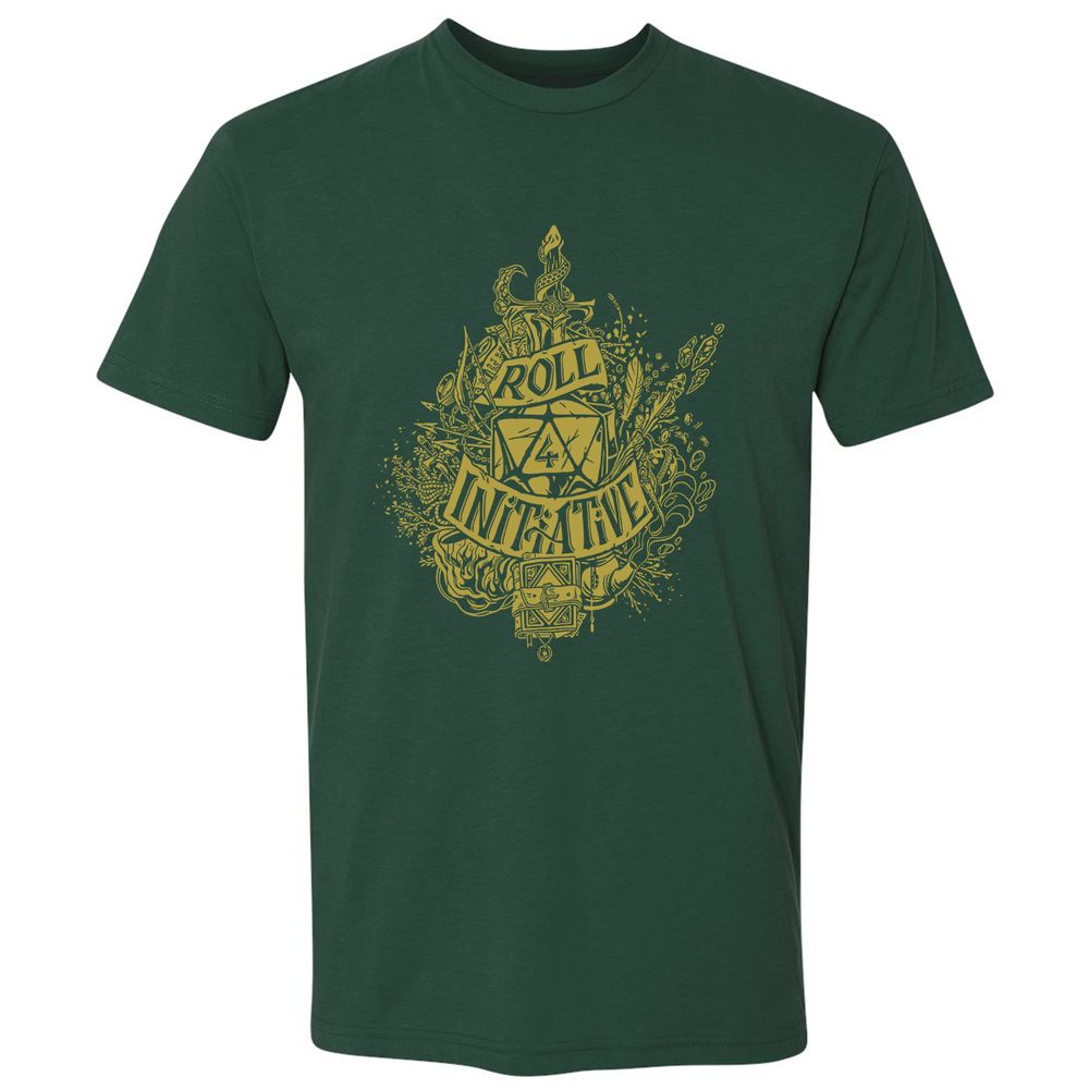 Roll Initiative Premium Unisex T-Shirt - Forest Green - 13