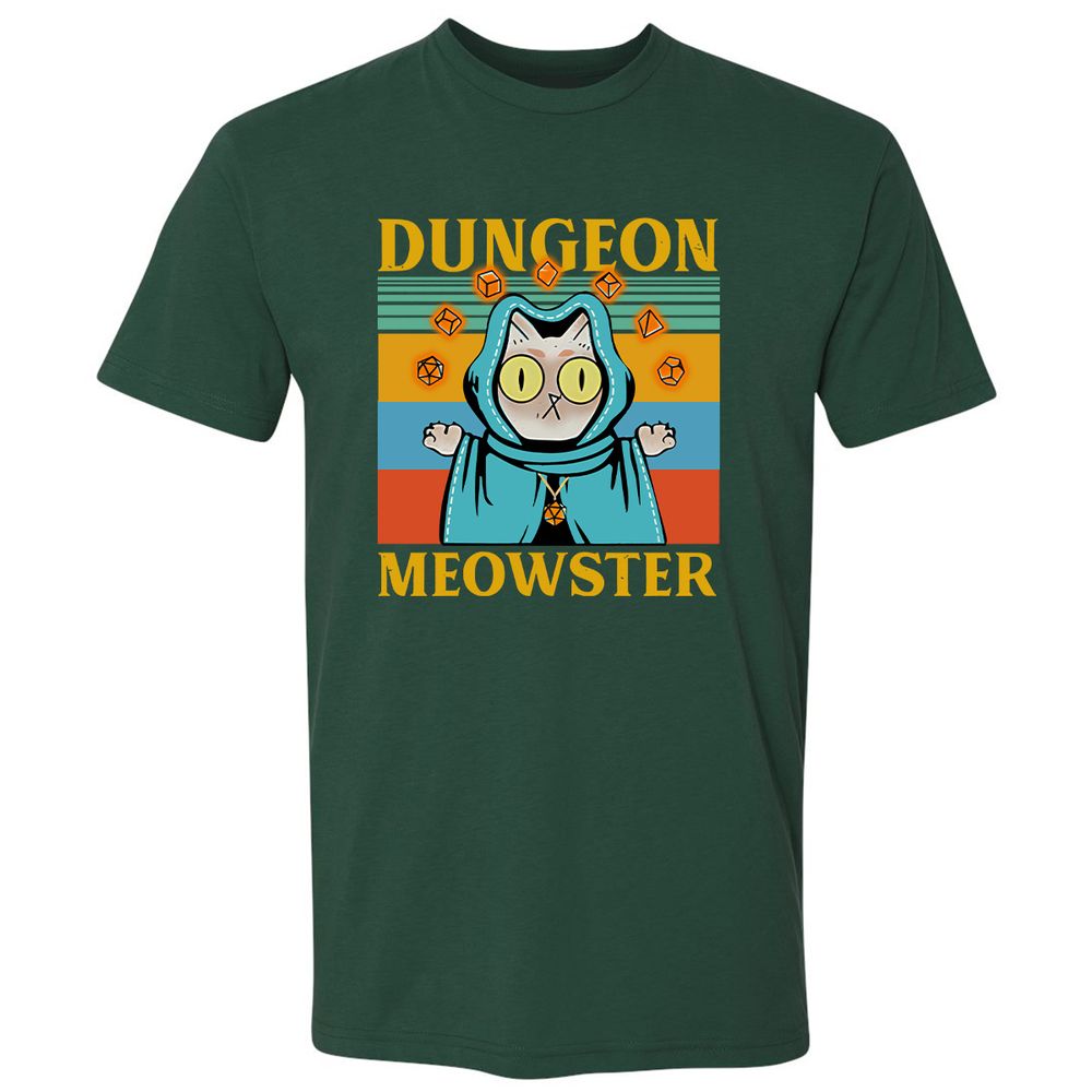 Dungeon Meowster Premium Unisex T-Shirt - Forest Green - 13