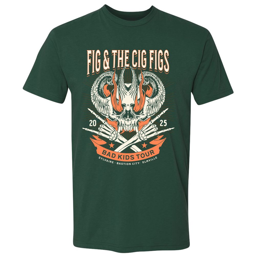 Fig and the Cig Figs, Dimension 20 Premium Unisex T-Shirt - Forest Green - 13