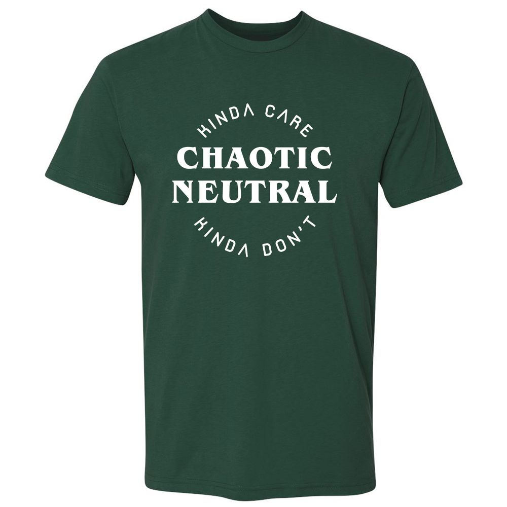 Chaotic Neutral Premium Unisex T-Shirt - Forest Green - 13