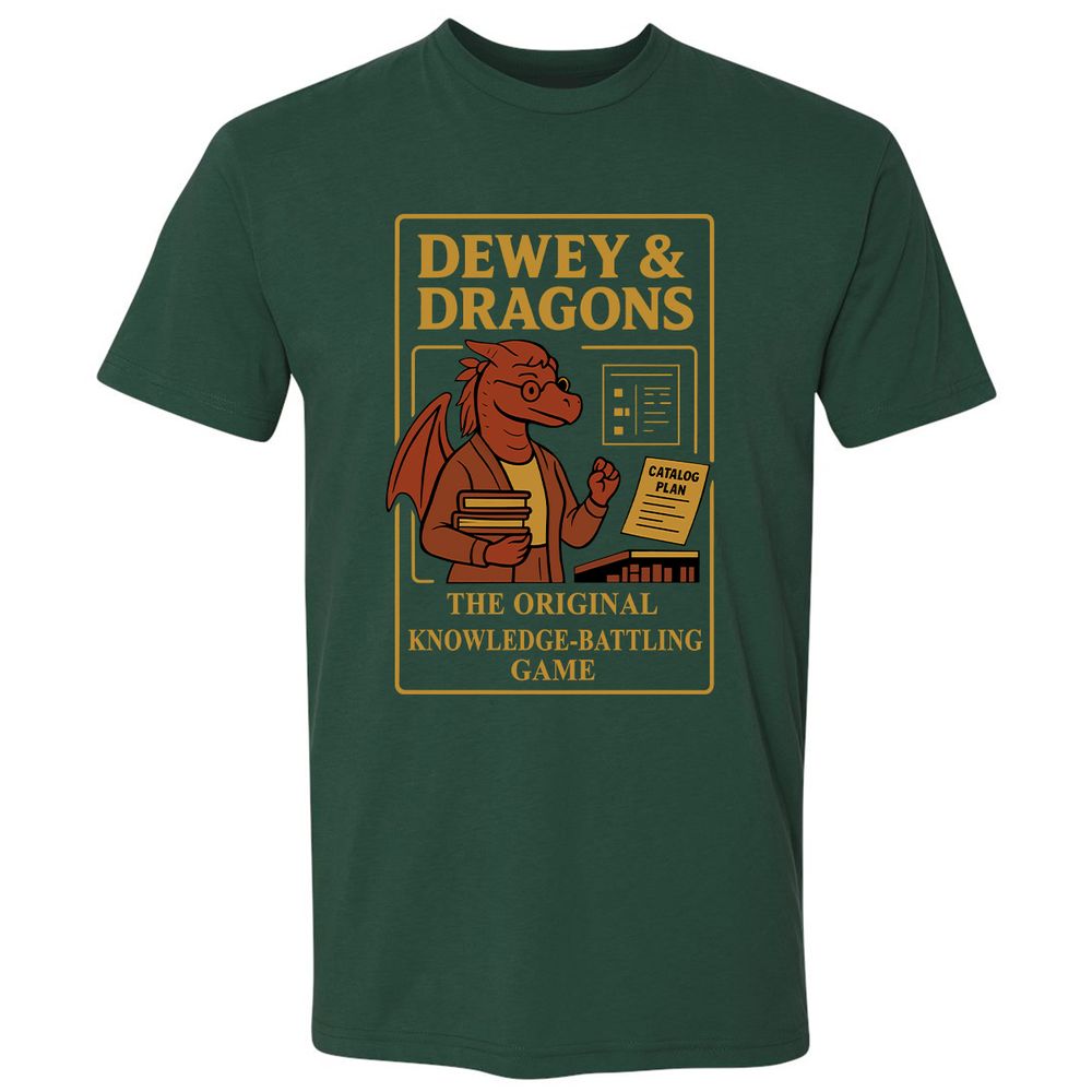 Dewey & Dragons Premium Unisex T-Shirt - Forest Green - 13