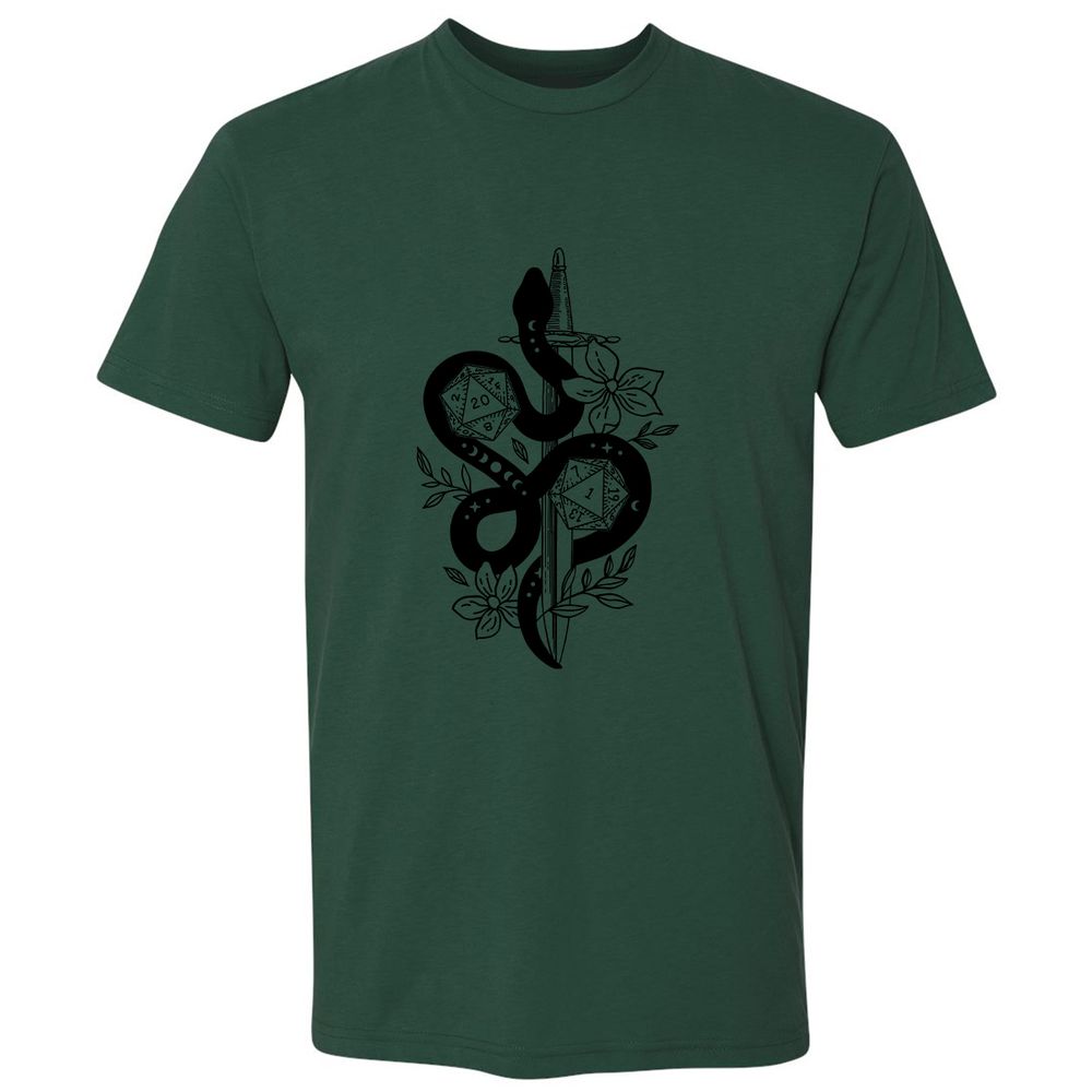 D20 Snake and Sword - Forest Green - 13