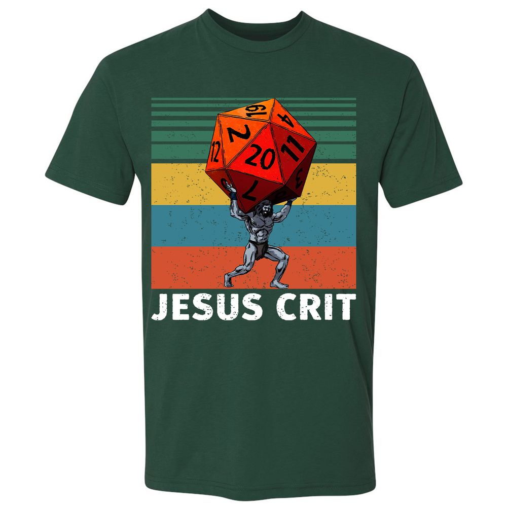 Jesus Crit Premium Unisex T-Shirt - Forest Green - 13