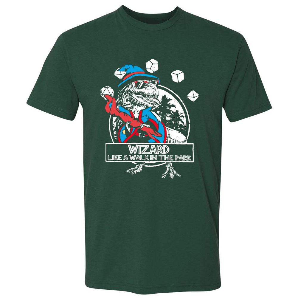 Wizard Like The Walk In The Park Premium Unisex T-Shirt - Forest Green - 13