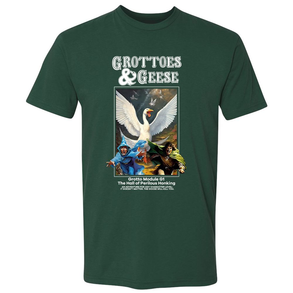 Grottoes & Geese Premium Unisex T-Shirt - Forest Green - 13