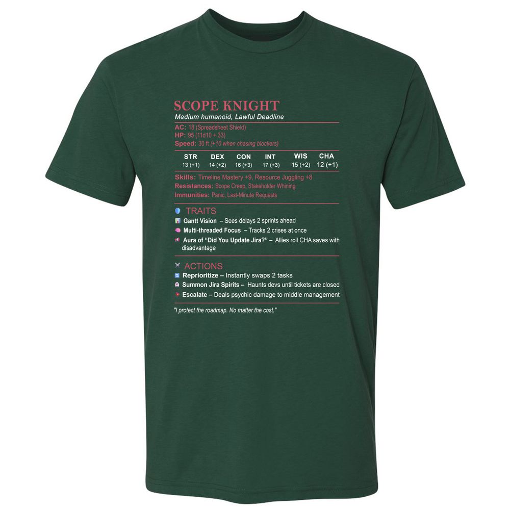 PM Stats Premium Unisex T-Shirt - Forest Green - 13