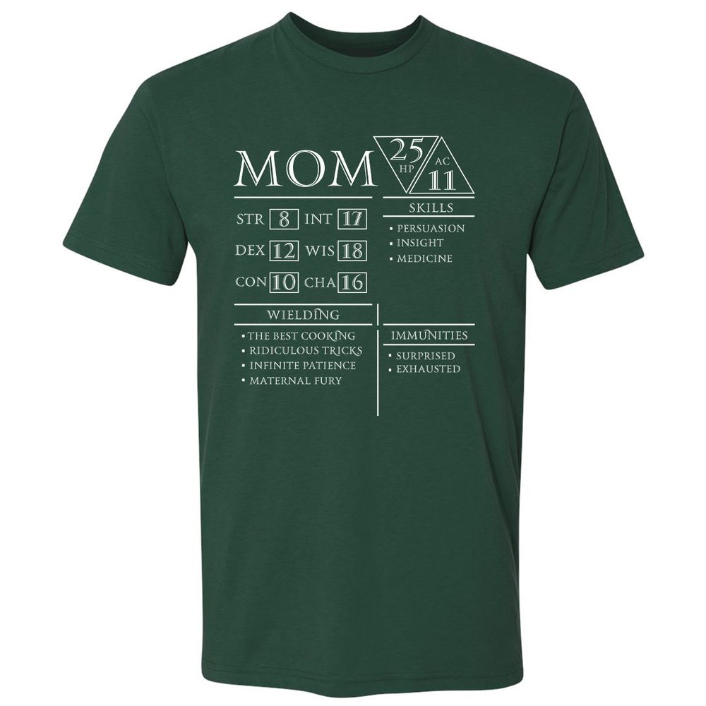 Mom Stats - Forest Green - 13