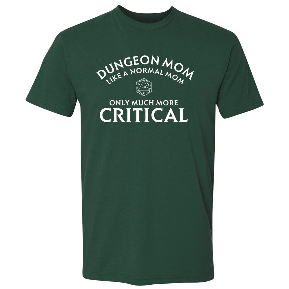 Dungeon Mom Normal Mom Premium Unisex T-Shirt - Forest Green - 13