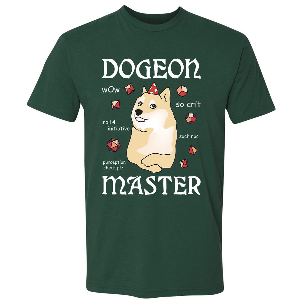 Dogeon Master Premium Unisex T-Shirt - Forest Green - 13