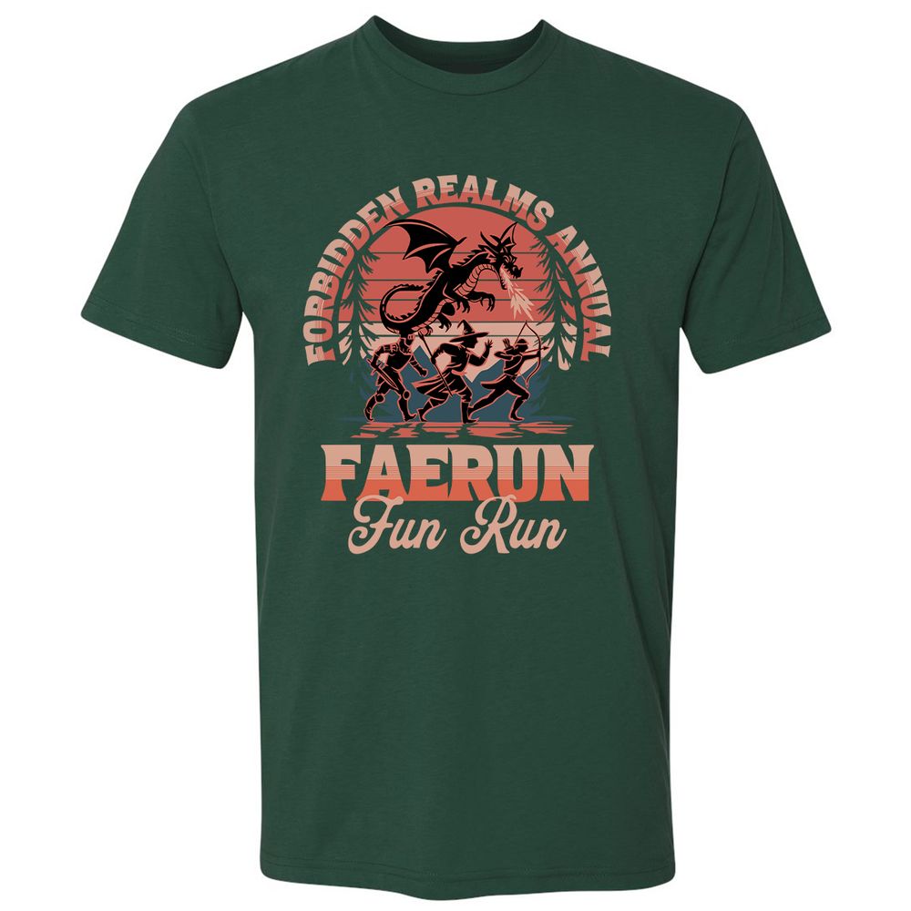 Faerun Fun Run Premium Unisex T-Shirt - Forest Green - 13