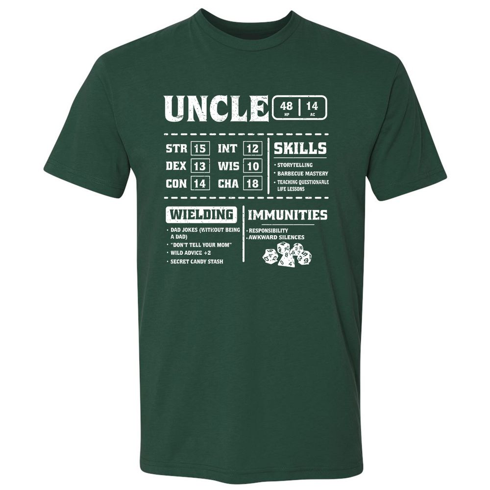 Uncle Stats Premium Unisex T-Shirt - Forest Green - 13