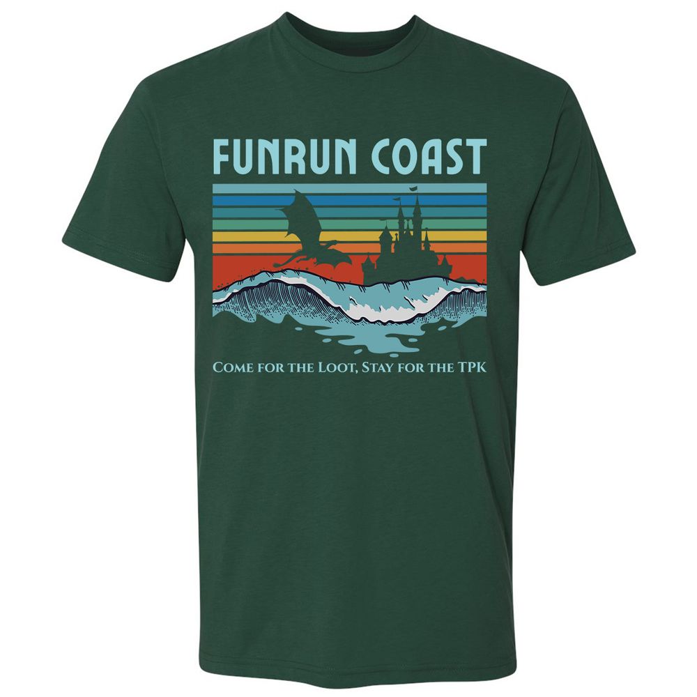 FUNRUN COAST Premium Unisex T-Shirt - Forest Green - 13