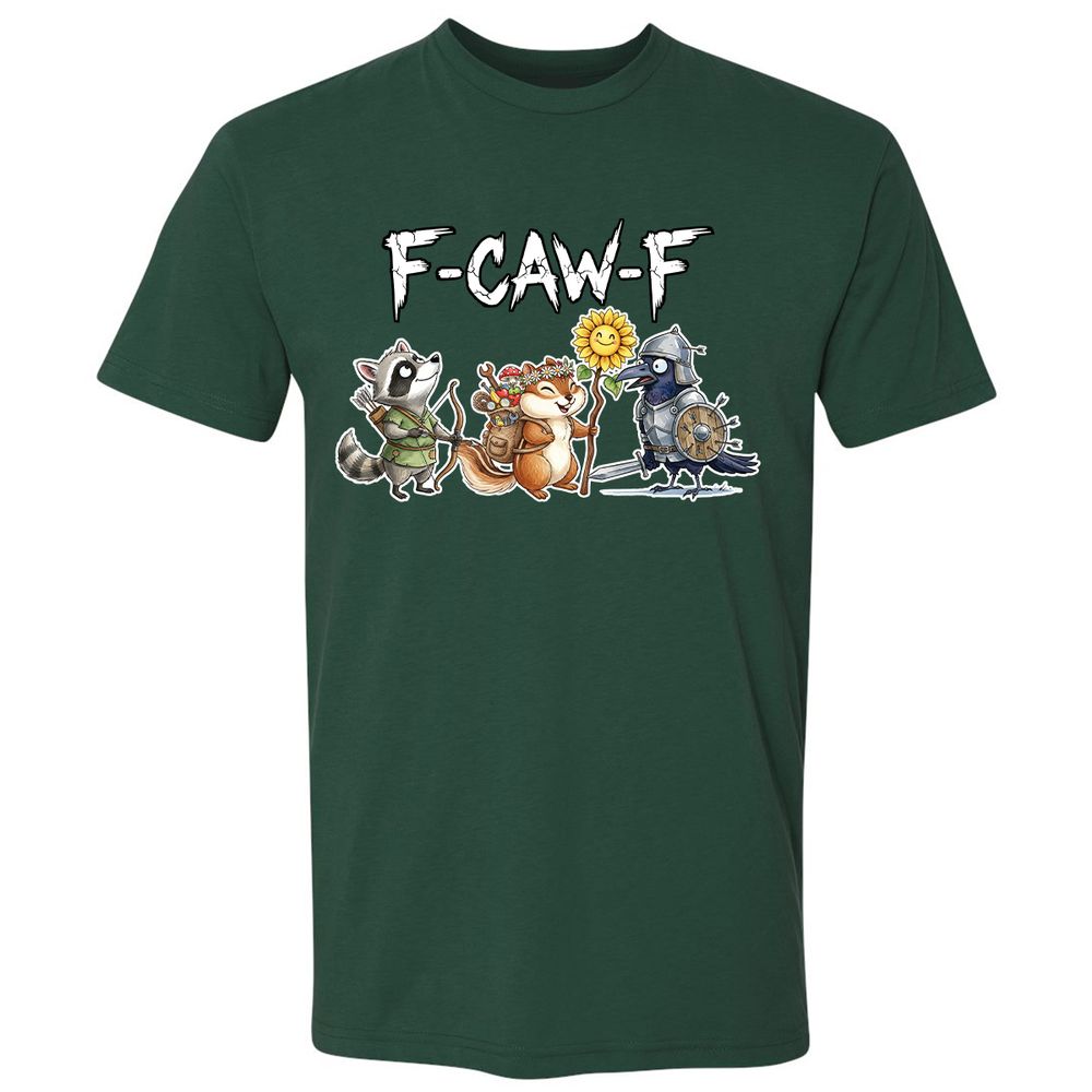 F-CAW-F Adventuring party Premium Unisex T-Shirt - Forest Green - 13