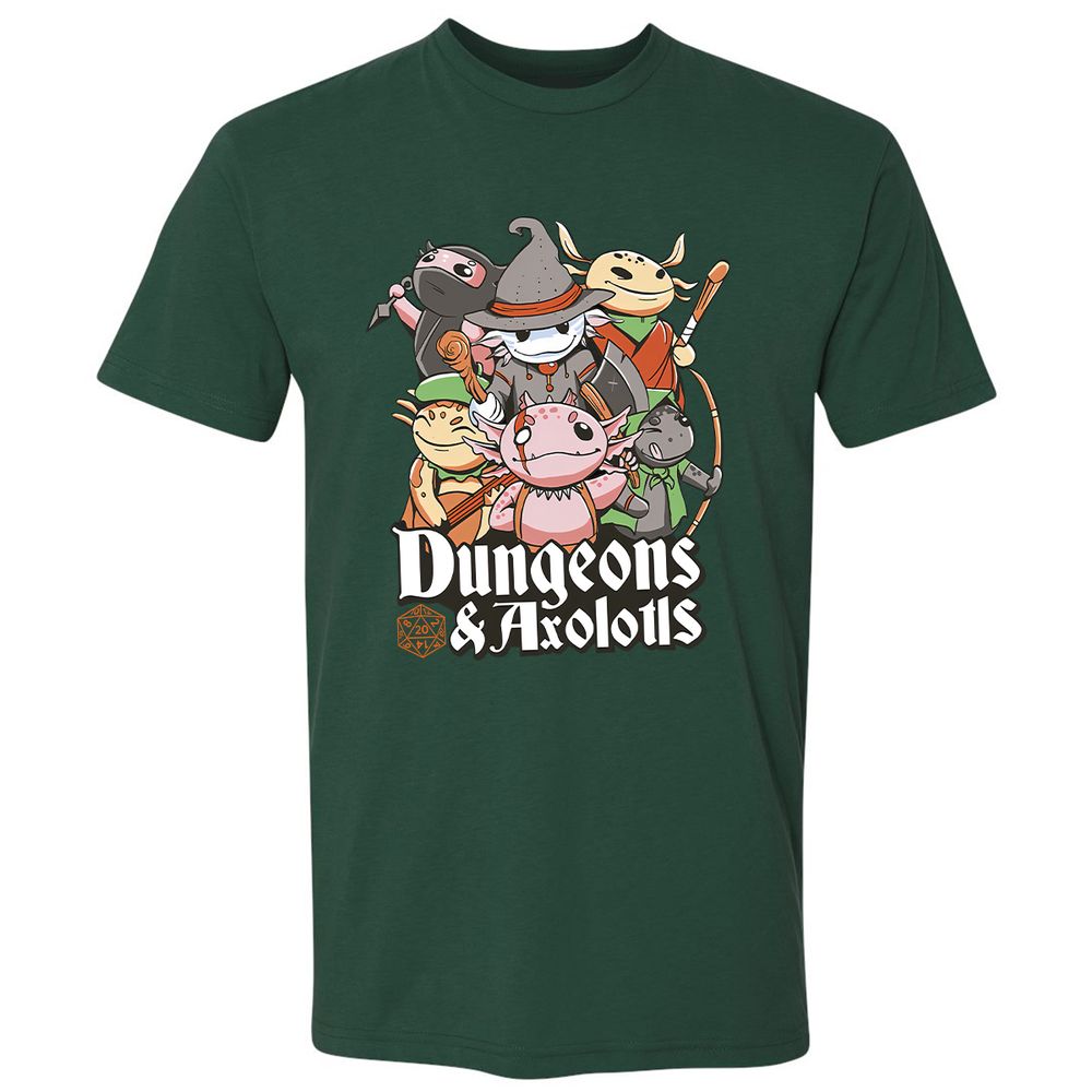 Dungeons And Axolotls Premium Unisex T-Shirt - Forest Green - 13