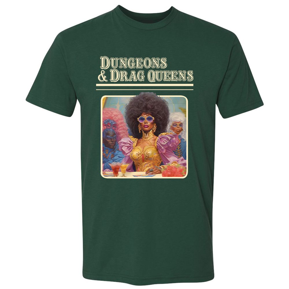 Dungeons & Drag Queens Premium Unisex T-Shirt - Forest Green - 13