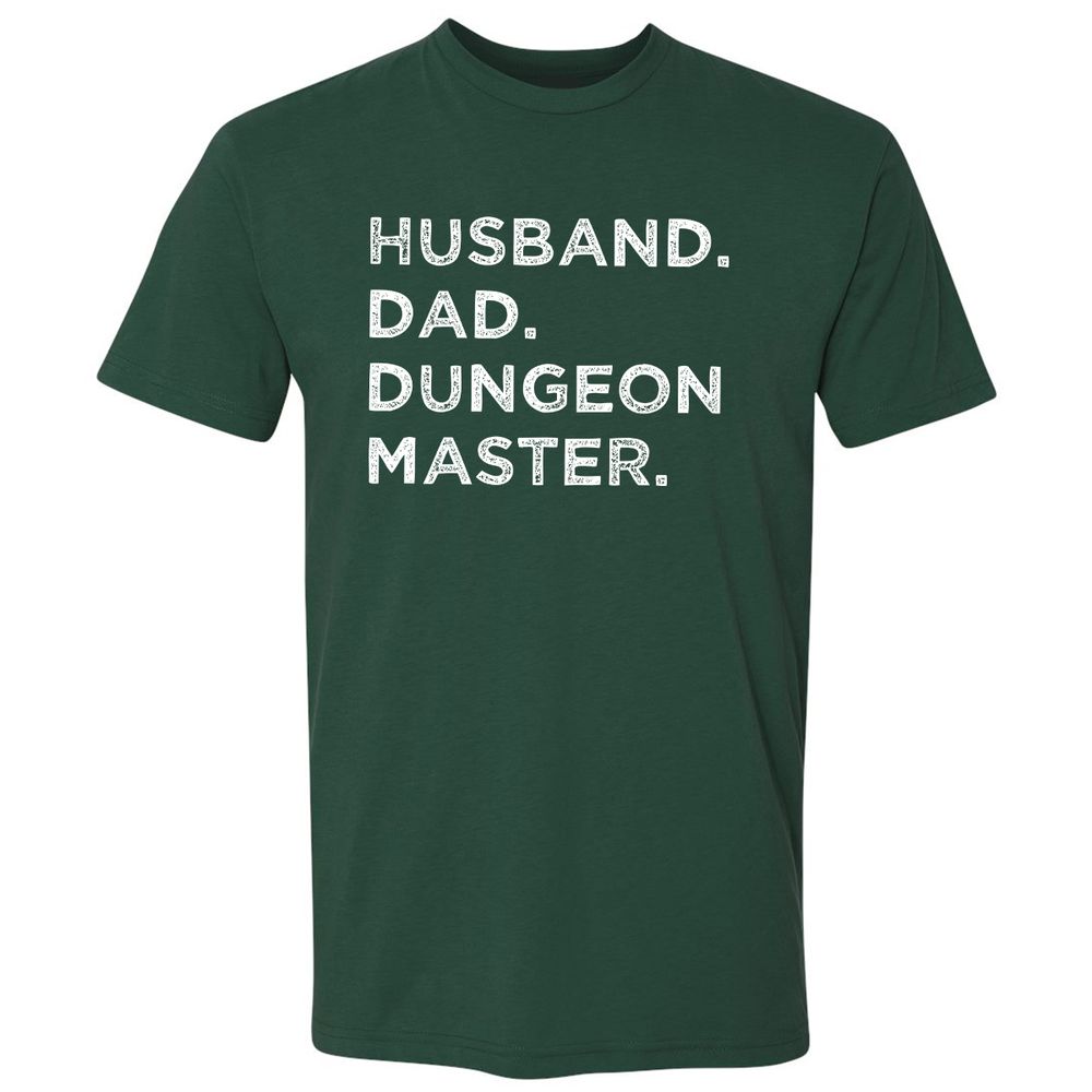 Husband Dad Dungeon Master Premium Unisex T-Shirt - Forest Green - 13