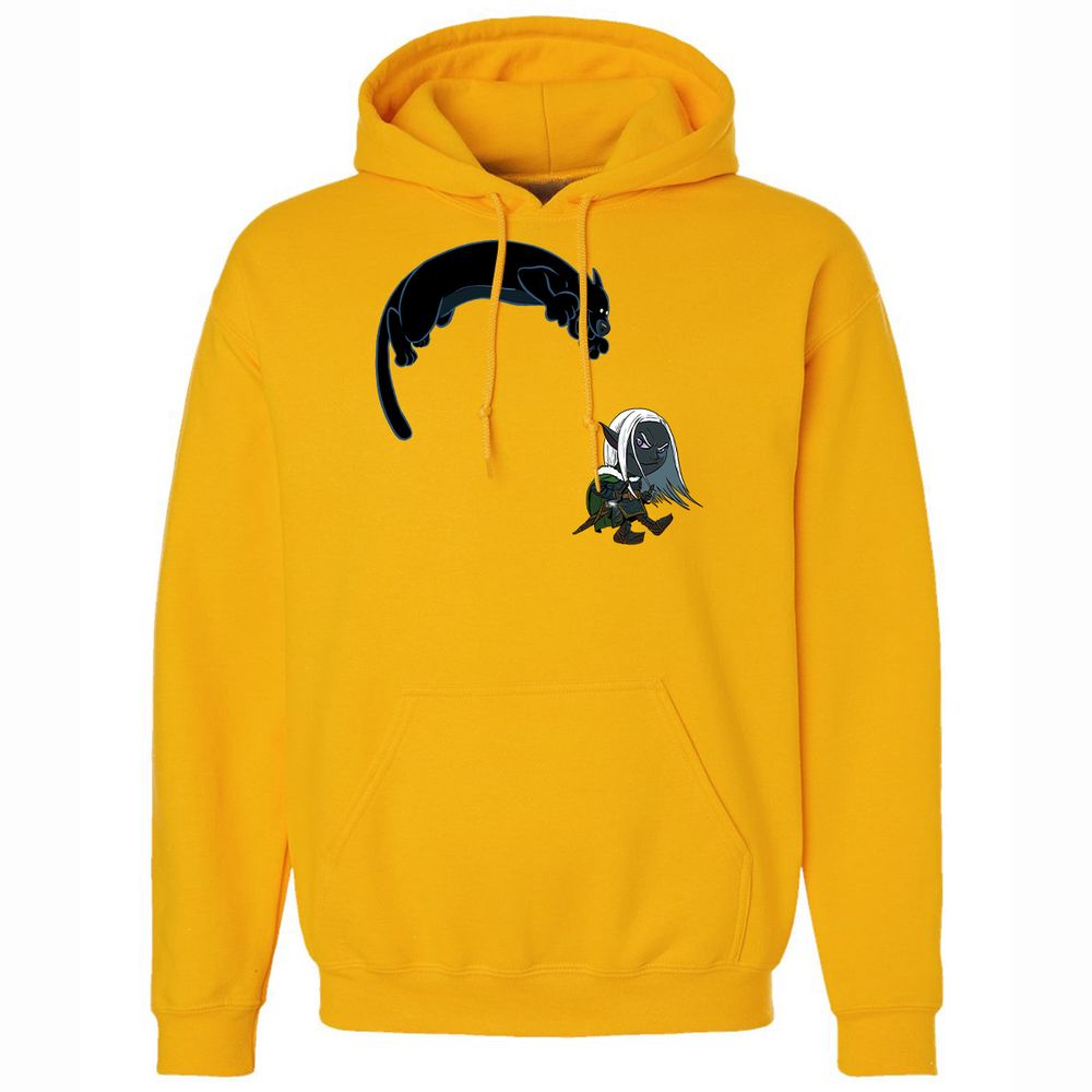 Drizzt and Guenhwyvar Classic Unisex Hoodie - Gold - 13
