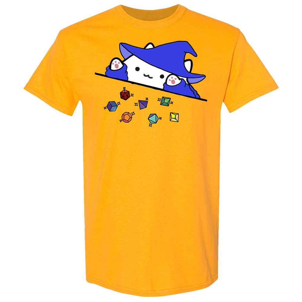 Cat Throws Dices Classic Unisex T-Shirt - Gold - 13