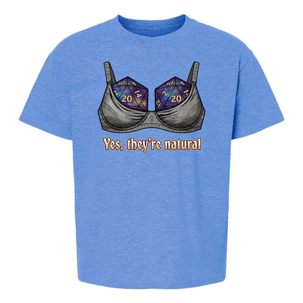 They Are Natural Nat20 Kids T-Shirt - Heather Royal - 13