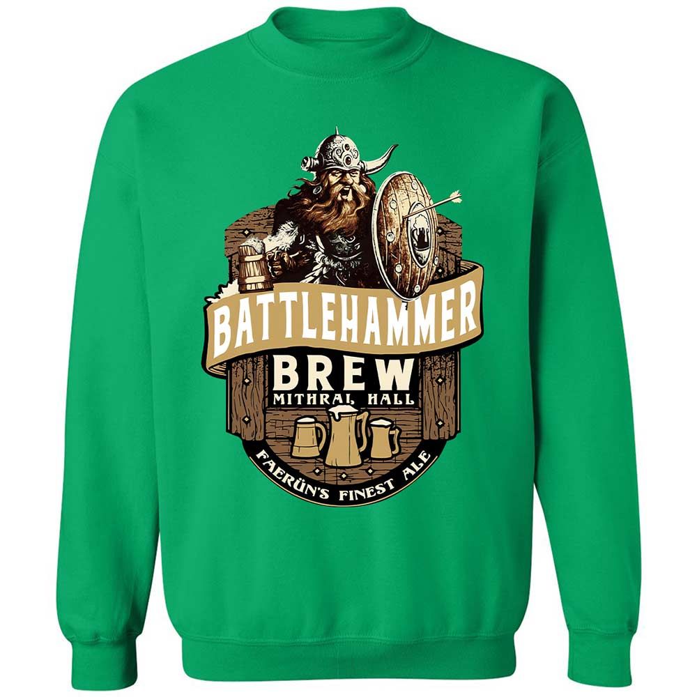 Battlehammer Brew Classic Unisex Sweatshirt - Irish Green - 13