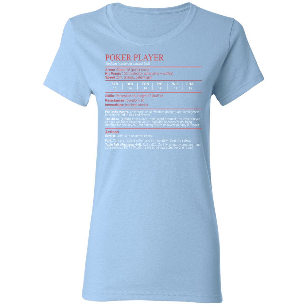 Poker Player Stats Block - Light Blue - 13