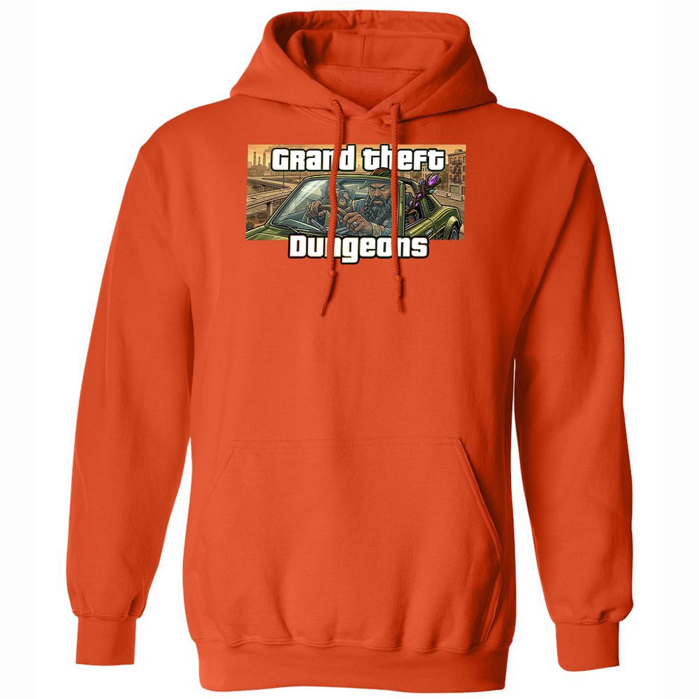 Grand Theft Dungeons Classic Unisex Hoodie - Orange - 13