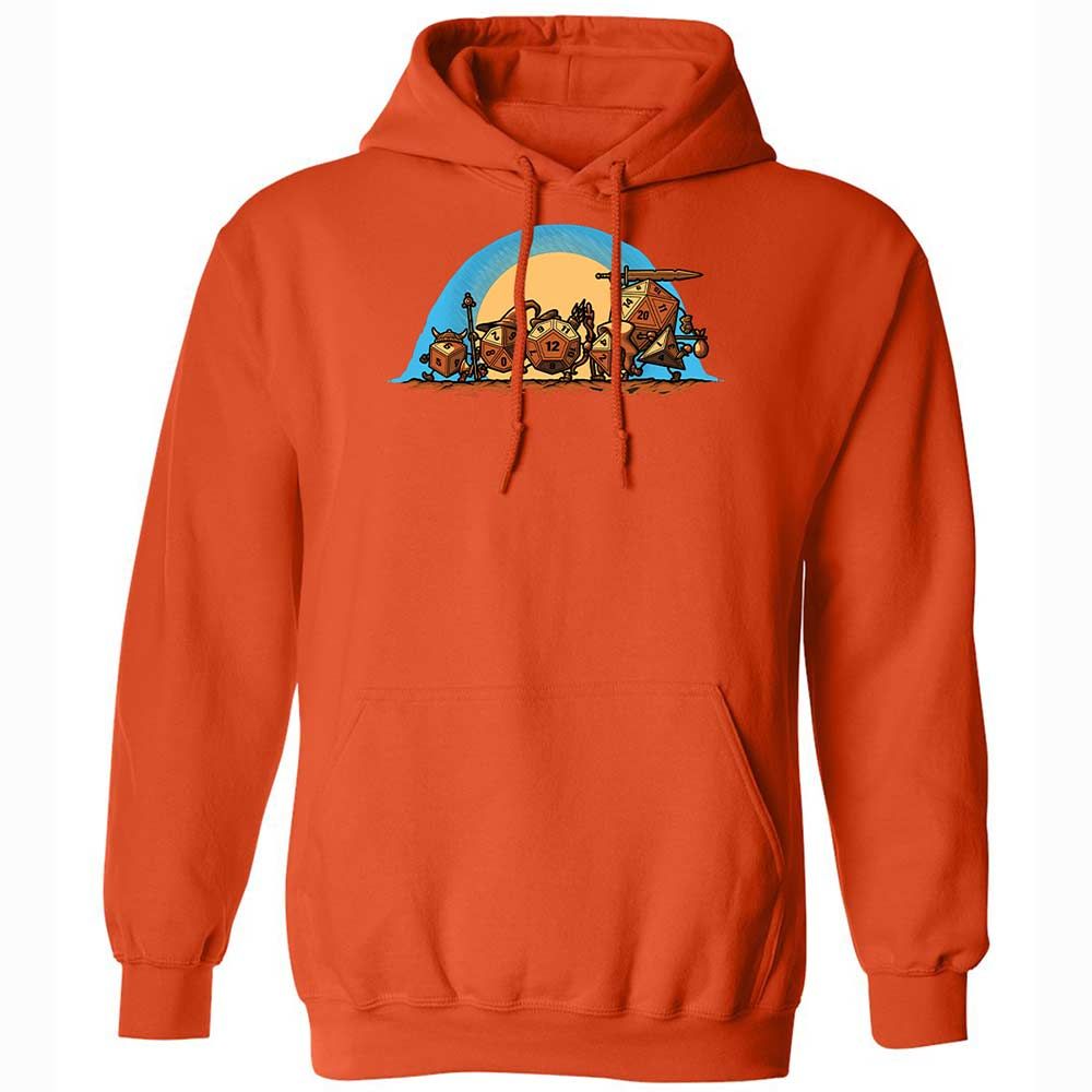 The Fellowship Of The Dice Classic Unisex Hoodie - Orange - 13