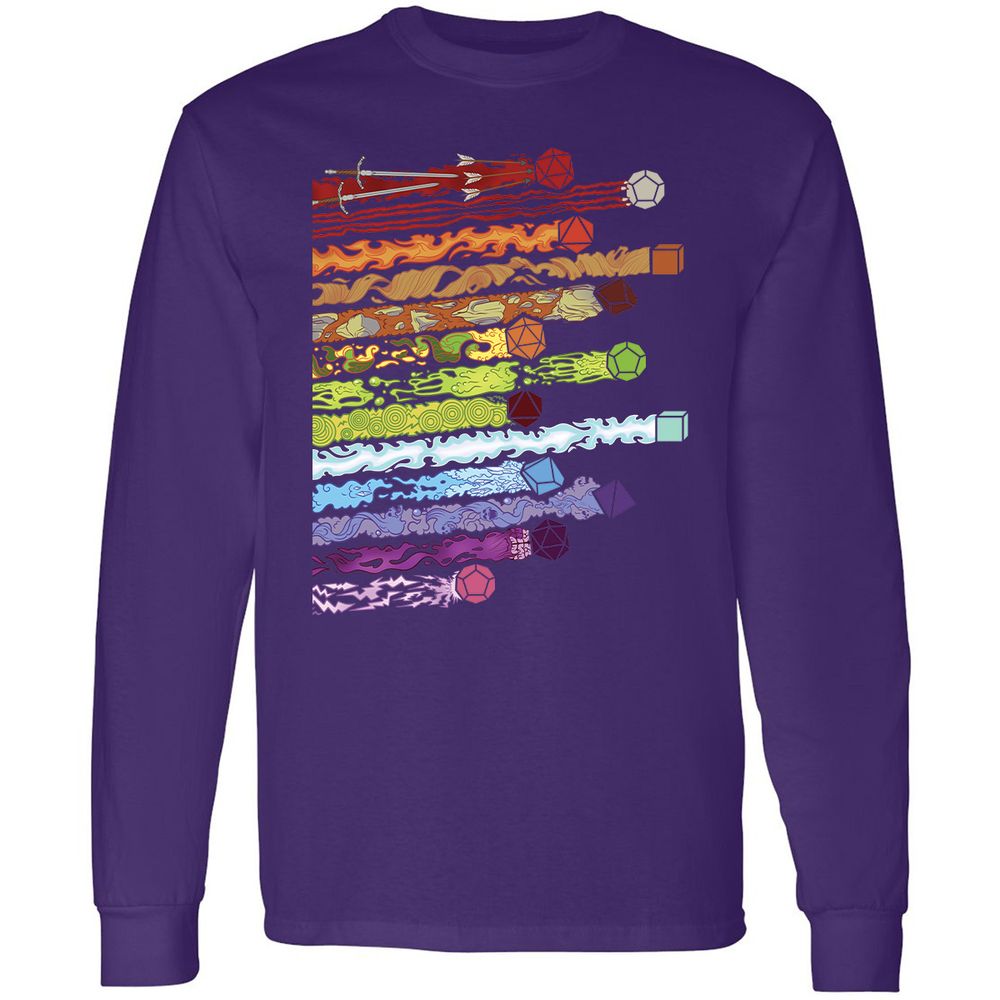 Damage Dices Long Sleeve T-Shirt - Purple - 13