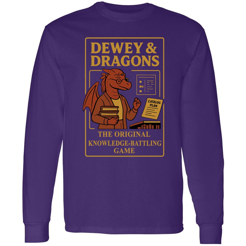 Dewey & Dragons Long Sleeve T-Shirt - Purple - 13