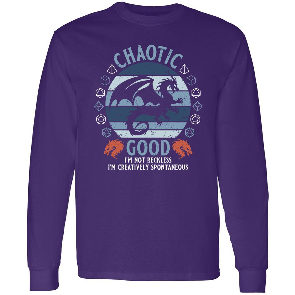 Chaotic Good 2 Long Sleeve T-Shirt - Purple - 13