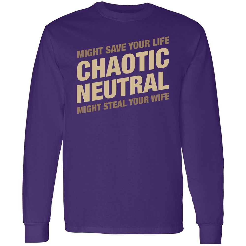 Might Save Your Life Might Steal Your Wife Long Sleeve T-Shirt - Purple - 13