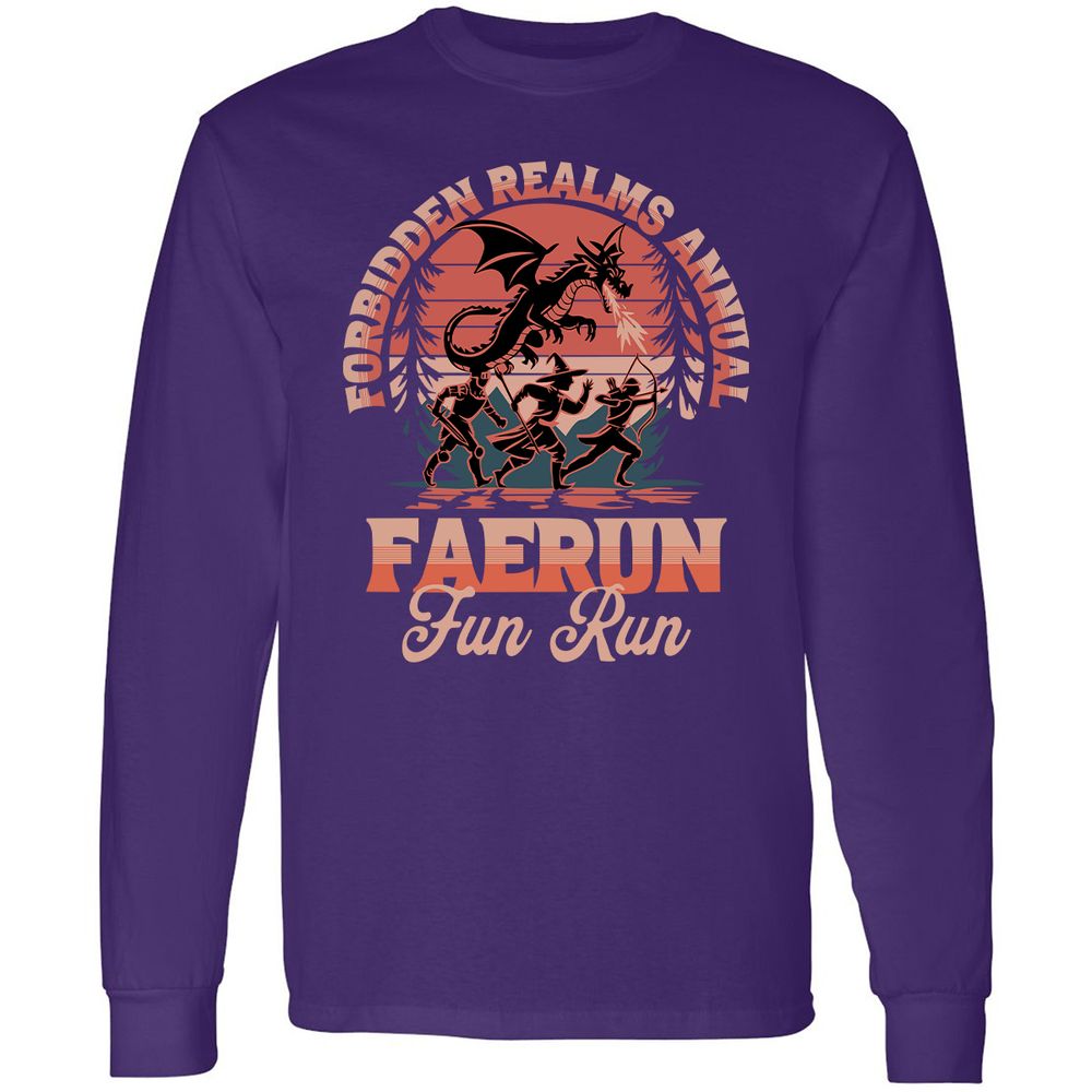 Faerun Fun Run Long Sleeve T-Shirt - Purple - 13
