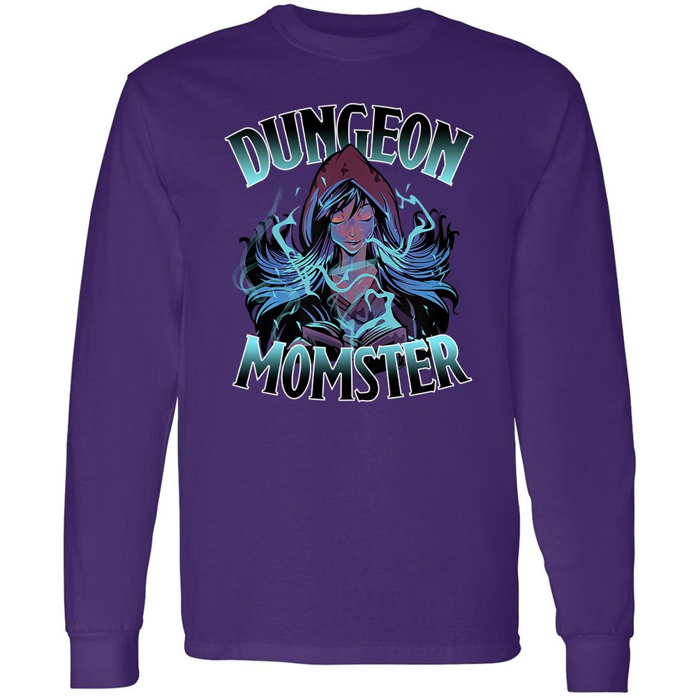Dungeon Momster Long Sleeve T-Shirt - Purple - 13
