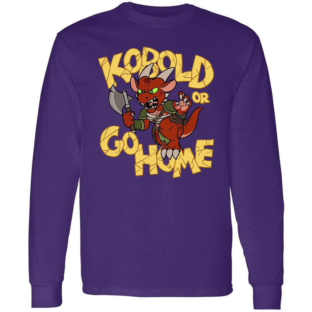 Kobold Or Go Home Long Sleeve T-Shirt - Purple - 13