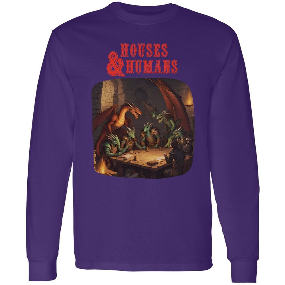 Houses And Humans Long Sleeve T-Shirt - Purple - 13